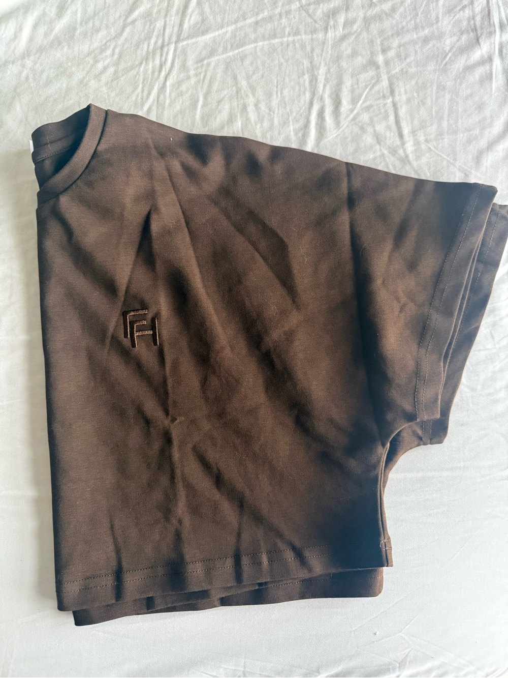 Cropped Short Sleeve Tee in Espresso